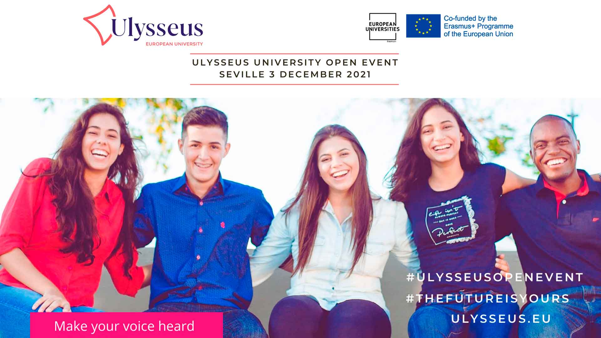 L’Università Europea Ulysseus organizza un open event per studentesse e studenti per dare voce alle loro opinioni su argomenti chiave dell’istruzione prima della celebrazione della Conferenza sul futuro dell’Europa prevista per la prossima primavera