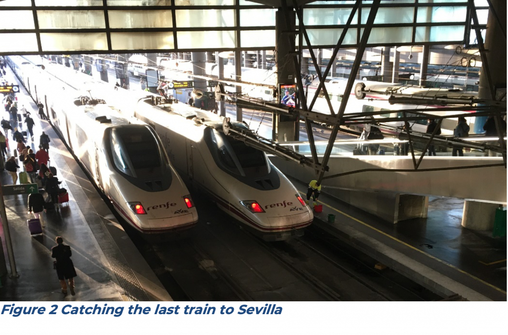 Trains in Sevilla Santa Justa Station